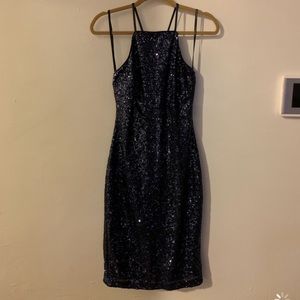 Navy blue sequin dress